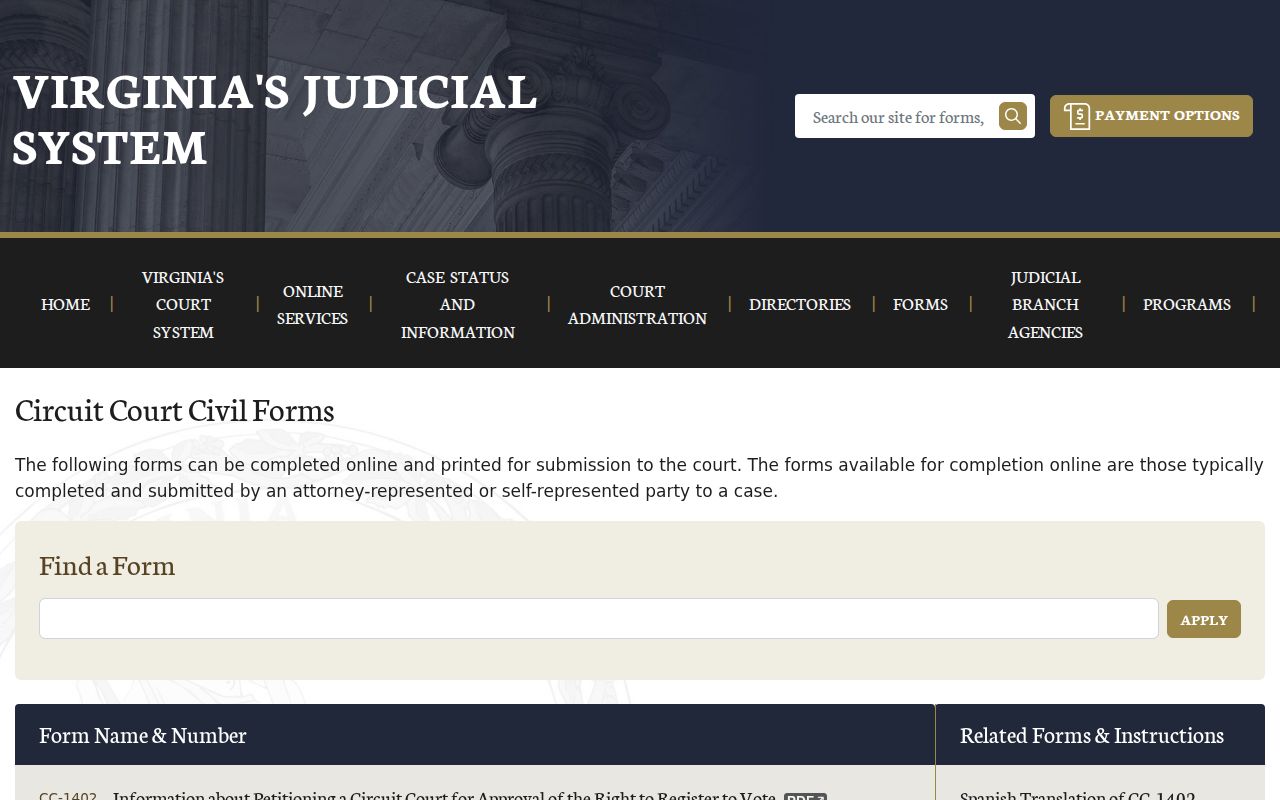 Northampton County criminal record circuit court forms